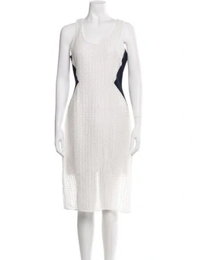 Pre-owned Prabal Gurung Silk Knee-length Dress In White