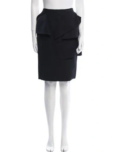 Pre-owned Prabal Gurung Silk Knee-length Skirt In Black