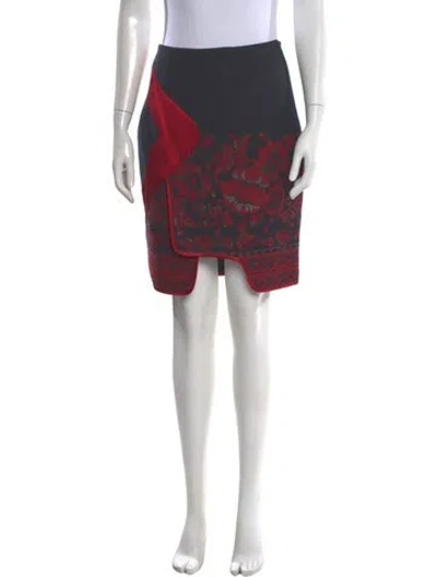 Pre-owned Prabal Gurung Silk Knee-length Skirt In Black