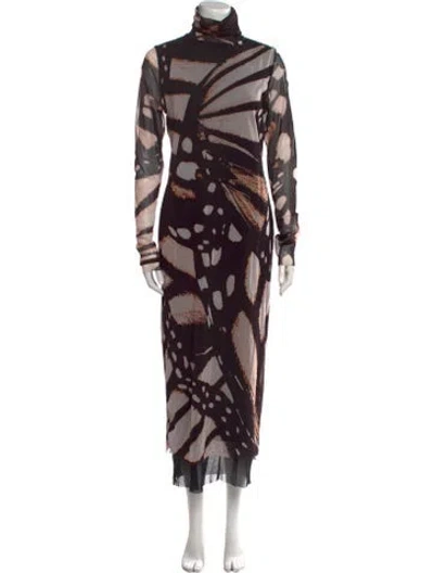 Pre-owned Prabal Gurung Silk Long Dress In Black