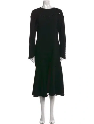 Pre-owned Prabal Gurung Silk Long Dress In Black