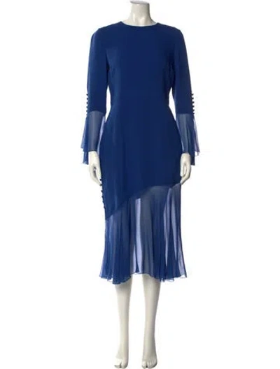 Pre-owned Prabal Gurung Silk Long Dress In Blue