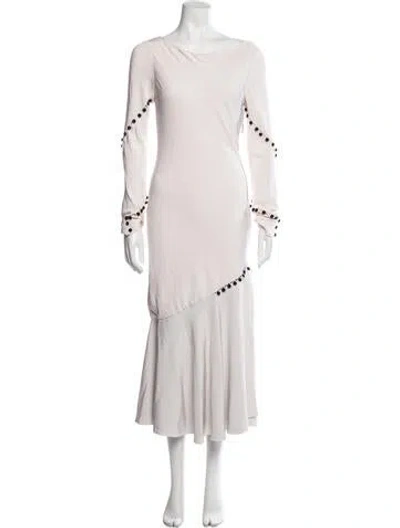 Pre-owned Prabal Gurung Silk Long Dress In Neutral