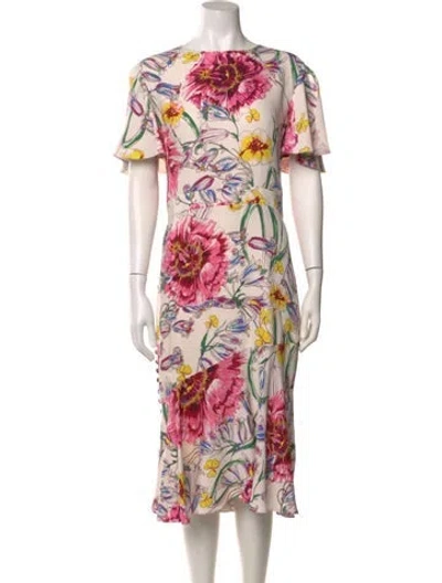 Pre-owned Prabal Gurung Silk Long Dress In Pink