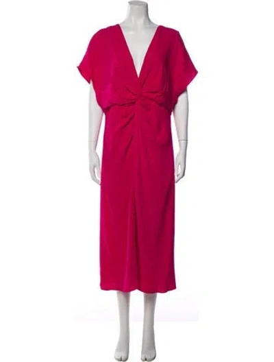 Pre-owned Prabal Gurung Silk Long Dress In Pink