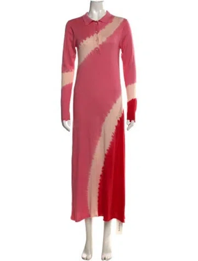 Pre-owned Prabal Gurung Silk Long Dress In Pink