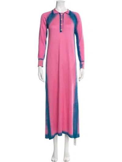 Pre-owned Prabal Gurung Silk Long Dress In Pink