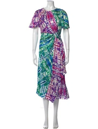 Pre-owned Prabal Gurung Silk Long Dress In Purple