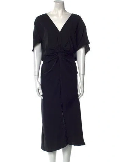 Pre-owned Prabal Gurung Silk Long Dress W/ Tags In Black
