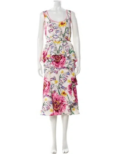 Pre-owned Prabal Gurung Silk Long Dress W/ Tags In Pink