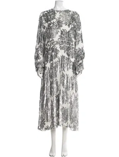 Pre-owned Prabal Gurung Silk Long Dress In White