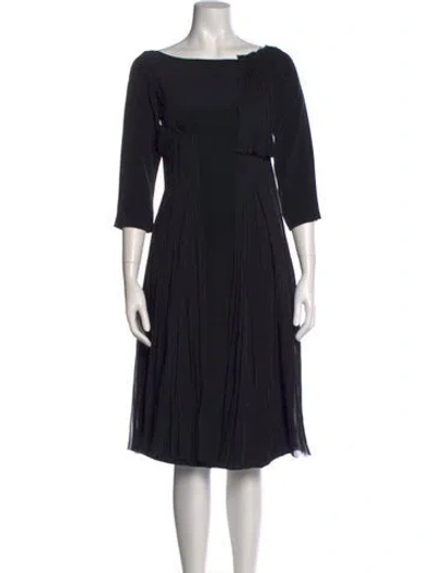 Pre-owned Prabal Gurung Silk Midi Length Dress In Black