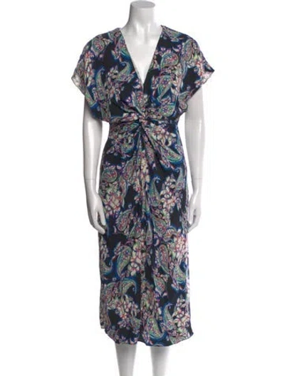 Pre-owned Prabal Gurung Silk Midi Length Dress In Black