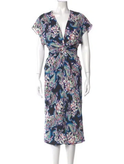 Pre-owned Prabal Gurung Silk Midi Length Dress In Black