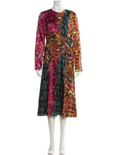 Pre-owned Prabal Gurung Silk Midi Length Dress In Blue