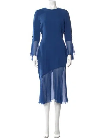 Pre-owned Prabal Gurung Silk Midi Length Dress In Blue