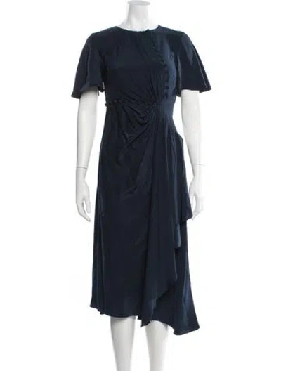 Pre-owned Prabal Gurung Silk Midi Length Dress In Blue