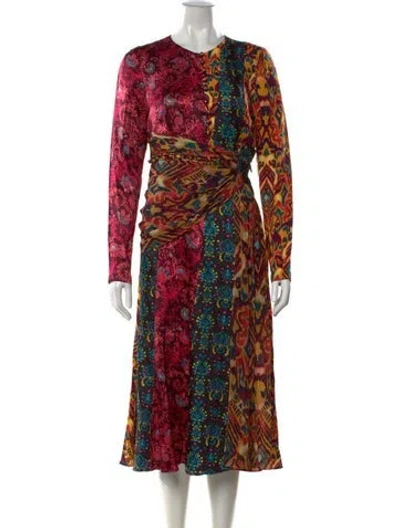 Pre-owned Prabal Gurung Silk Midi Length Dress In Blue