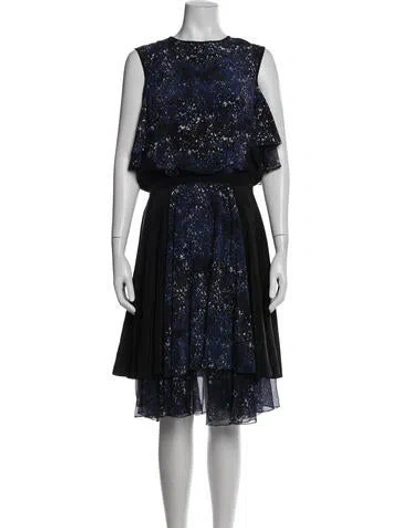 Pre-owned Prabal Gurung Silk Midi Length Dress In Blue