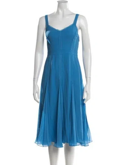 Pre-owned Prabal Gurung Silk Midi Length Dress In Blue