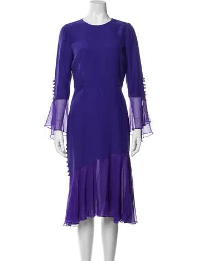 Pre-owned Prabal Gurung Silk Midi Length Dress In Blue