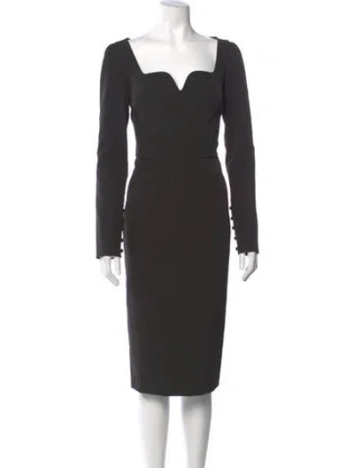 Pre-owned Prabal Gurung Silk Midi Length Dress In Gray