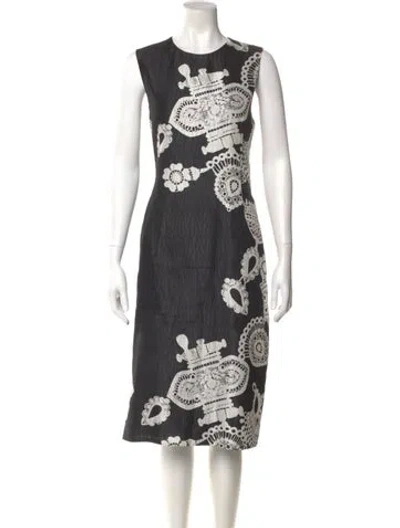 Pre-owned Prabal Gurung Silk Midi Length Dress In Gray