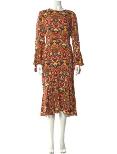 Pre-owned Prabal Gurung Silk Midi Length Dress In Multi