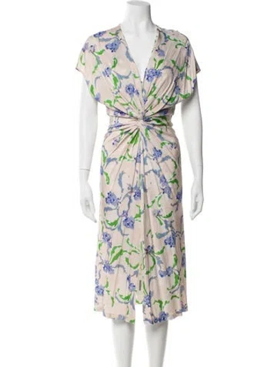 Pre-owned Prabal Gurung Silk Midi Length Dress In Neutral
