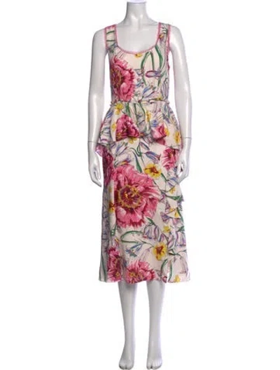 Pre-owned Prabal Gurung Silk Midi Length Dress In Pink