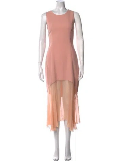 Pre-owned Prabal Gurung Silk Midi Length Dress In Pink