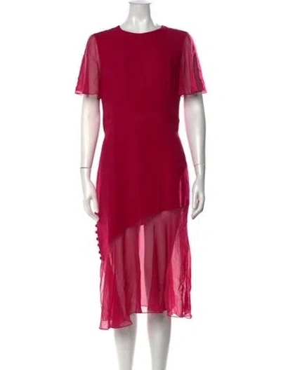 Pre-owned Prabal Gurung Silk Midi Length Dress In Pink