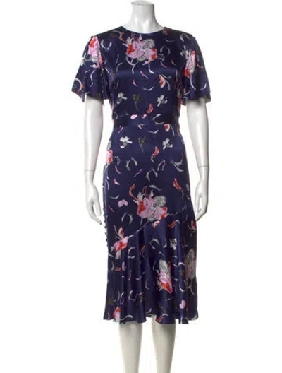 Pre-owned Prabal Gurung Silk Midi Length Dress In Purple
