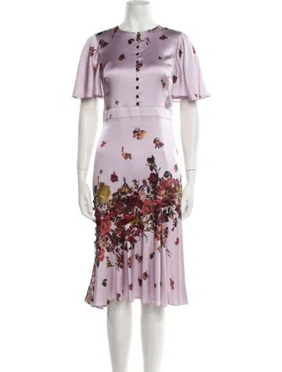Pre-owned Prabal Gurung Silk Midi Length Dress W/ Tags In Purple