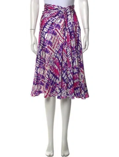 Pre-owned Prabal Gurung Silk Midi Length Skirt In Neutrals