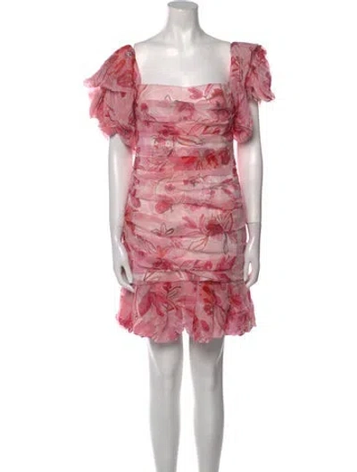 Pre-owned Prabal Gurung Silk Mini Dress In Pink