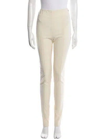 Pre-owned Prabal Gurung Silk Skinny Leg Pants In Neutral