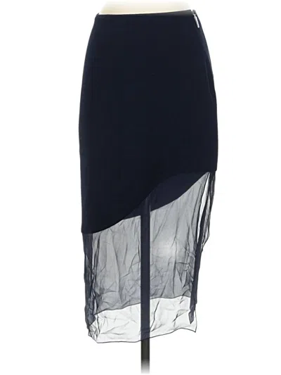 Pre-owned Prabal Gurung Silk Skirt In Blue