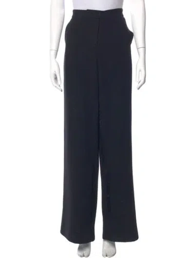 Pre-owned Prabal Gurung Silk Wide Leg Pants In Blue