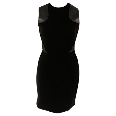 Pre-owned Prabal Gurung Size 10 Black Polyester Lambskin Sheath Dress