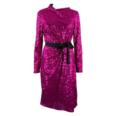 Pre-owned Prabal Gurung Size 6 Purple Polyester Sequined Open Back Dress