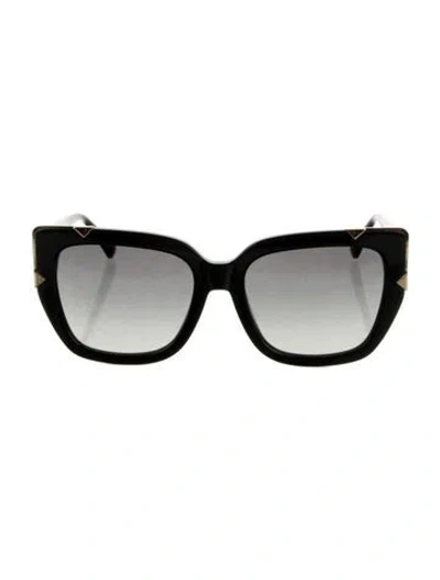 Pre-owned Prabal Gurung Square Gradient Sunglasses In Black