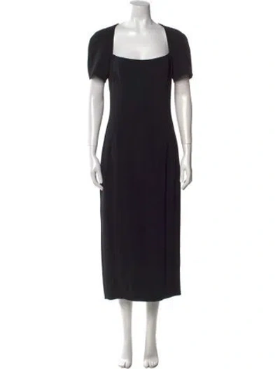 Pre-owned Prabal Gurung Square Neckline Long Dress W/ Tags In Black