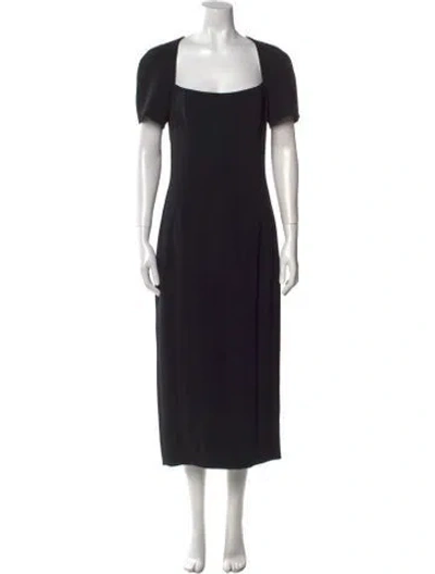 Pre-owned Prabal Gurung Square Neckline Long Dress W/ Tags In Black