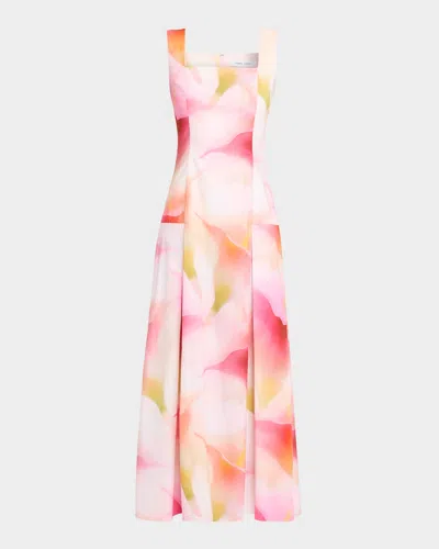Prabal Gurung Square-neck Floral-print Maxi Tank Dress In Multi
