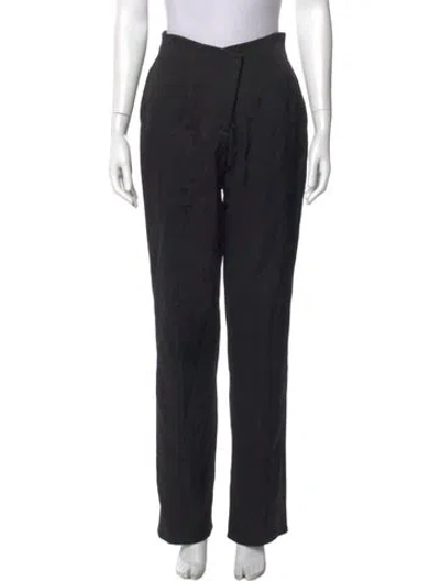 Pre-owned Prabal Gurung Straight Leg Pants In Black