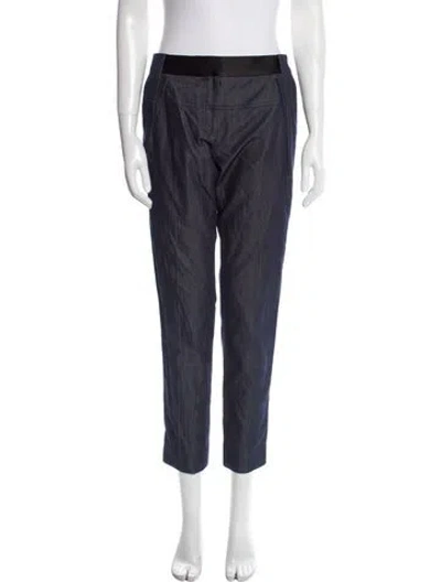 Pre-owned Prabal Gurung Straight Leg Pants In Blue