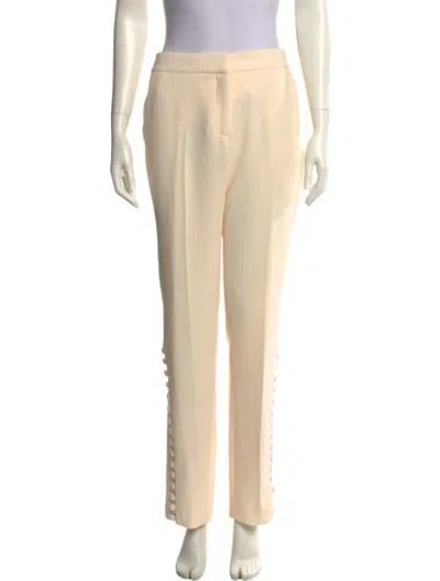 Pre-owned Prabal Gurung Straight Leg Pants In Neutral