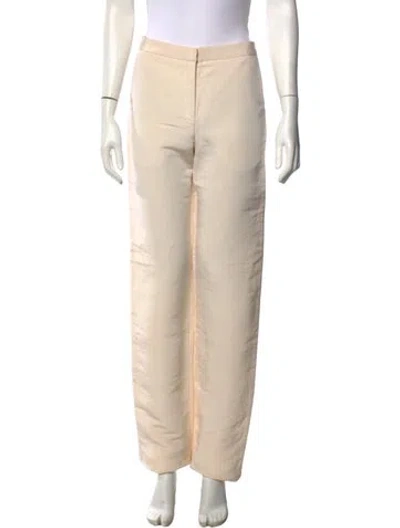 Pre-owned Prabal Gurung Straight Leg Pants In Neutrals
