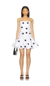 Prabal Gurung Strapless Flare Mini Dress In White